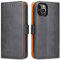 Bozon Handyhülle für iPhone 12, iPhone 12 Pro Lederhülle mit Kartenfächer, Handytasche mit Standfunktion, Klapphülle Tasche für Apple iPhone 12/ iPhone 12 Pro, Schwarz