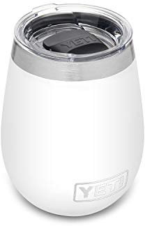 YETI Rambler 10 oz Wine Tumbler, Vacuum Insulated, Stainless Steel with MagSlider Lid, White
