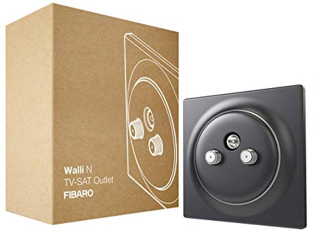 FIBARO Walli N FGWTFEU-021-8 Prise d'antenne TV SAT Anthracite