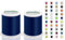2x Madeira Polyneon 40 | SET | 1.000 m Spule | Doppelpack | Stickgarn | Maschinenstickgarn (1843 Blue (Dunkelblau))