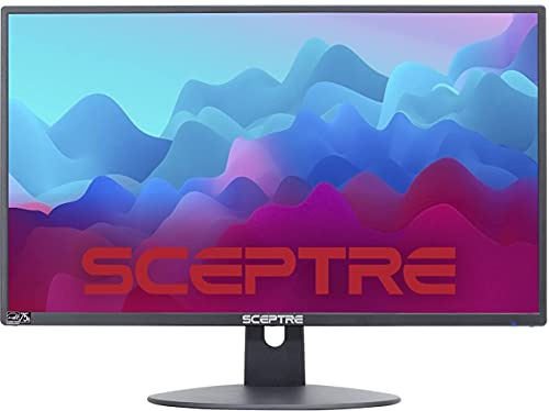 SCEPTRE 20 inch LED Monitor 1600 x 900 HD+ 75Hz HDMI VGA Build-in Speakers, 99% sRGB Wall Mount Ready Black 2021 (E205W-16003RTT)