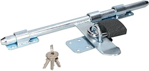 KOTARBAU® Verrou de porte avec cadenas - 340 mm - Galvanisé