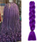 Gairyan Meches Tresse Cheveux 1 Paquet 24 Meches pour Tresses Africaine Rajout Cheveux Tresses Extension Dreadlocks Ombre Synthétiques Tresse Crochet Twist Tressage Cheveux (Violet Foncé)