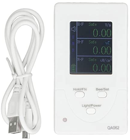 Fafeicy 3-in-1 EMF-Strahlungsdetektor, USB-aufladbar, 1,8-Zoll-TFT-Display, Elektromagnetischer Feldmesser mit Alarm