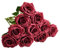 IUKnot Künstliche Rosen, 10 Stück, offener Blumenstrauß, künstliche Rosen, für Hochzeitsarrangements, Brautstrauß, Tafelaufsatz, künstliche Kunstseide, Blumen (weinrot)