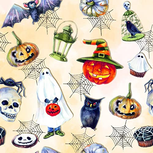 IHR Ideal Home Range - Papierservietten HAPPY HALLOWEEN cream 20 St. Lunch-Servietten 33 cm x 33 cm