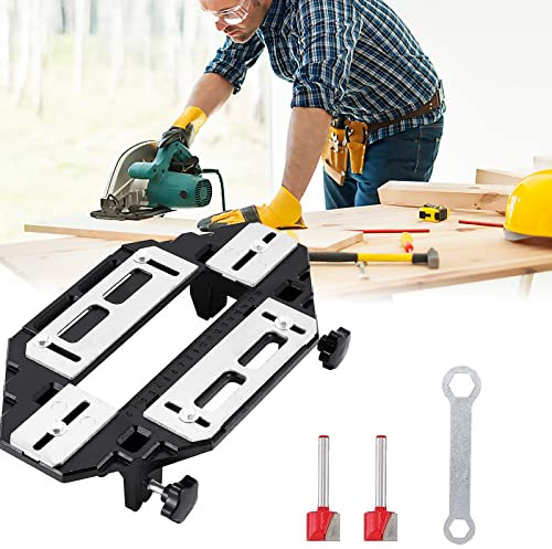 Gabarit CharnièRe Porte, Gabarit Pour Charnière Porte Alliage D'Aluminium Ouvreur Trou Pour Travail Bois Localisateur Fente Guide Trou Pour Charnière Porte Bois Gabarit Pour Installation Serrure Porte
