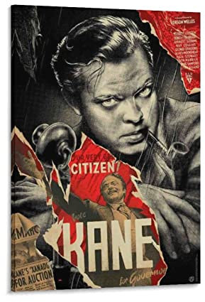 HAUHAU Citizen Kane Filmposter (10) Leinwand-Kunstdrucke, Poster, Foto, Bild, Malerei, Poster, Raumdekoration, 60 x 90 cm