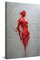Startonight Bilder Rote Frau in der Mauer - Leinwandbilder Moderne Kunst - Abstrakte Wanddeko Kunstdrucke, Wandbilder XXL Wohnzimmer Groß Wand Bild 80 x 120 cm, Tag Nacht Elegante Geschenkidee