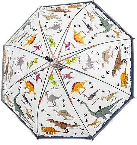 PERLETTI Regenschirm für Kinder, Dinosaurier, automatisch, winddicht, 74 cm, bunt, único