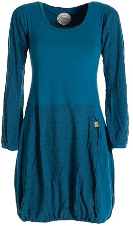 Vishes - Alternative Bekleidung - Langarm Damen-Keid Ballon-Kleid Shirt-Kleid kurz lose fit