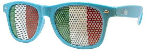 MultiBrands Fanbrille Italien - Italia - Italy – Sonnenbrille – Brille Italia – hellblau - Fan Artikel (1)