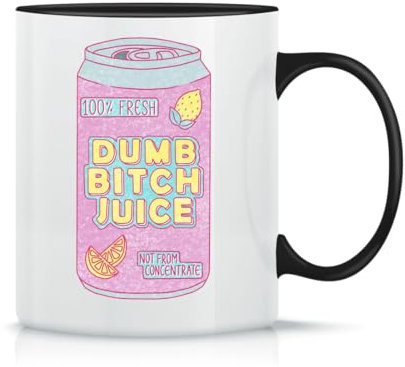 Dumb Bitch Juice Can Fresh Lemon Lime Tasse à Thé à Café En Céramique Classique Blanc Noir Rose Magie 330ml