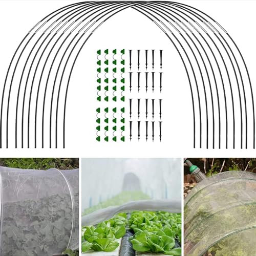 HuaMuDM túnel Invernadero, túnel para Plantas jardín, Soporte para Túneles Jardín, Garden Aros Invernadero, Túnel para Plantas Aros Invernadero para Cultivar Túneles.