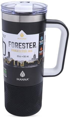 Manna Forester Tasse, 590 ml, zweifarbig, Onyx und Weiß