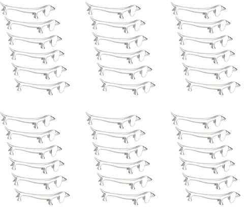 Pyugxab 36 unidades de palillos de comedor para perros pequeños, soporte de aleación de perro salchicha