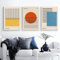 RDRDtbtr Bauhaus- Bilderausstellung Wand Bilder Poster und Kunstdrucke Retro-Leinwandgemälde Wandbilder für Wohnzimmer Galerie Heimdekoration 50 x 70 cm x 3 ungerahmt