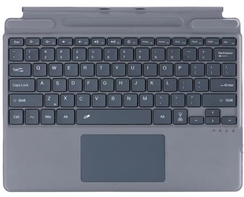 Teclado retroiluminado para Microsoft Surface Pro 10 / Pro 9 / Pro 8 / Pro X, teclado inalámbrico delgado portátil con teclado retroiluminado con panel táctil (el teclado no puede cargar tu lápiz