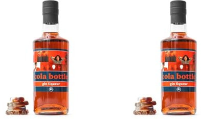 Cola Bottle Gin by R3, Christmas Cola Gin Liqueur 50cl, Cola Flavoured Gin Gift - Cocktail Mixers Alcohol Gifts - Christmas Gin Hamper Liqueur, Unusual Gin Gifts for Women & Men (Pack of 2)