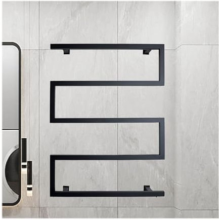 WRJAHCG Scaldasalviette Elettrico A Parete,Smart Radiatore da Bagno,Termostato Termoarredo Bagno in Acciaio Inossidabile,A,Hard Wired