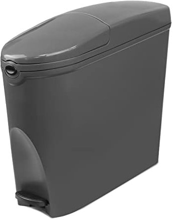 We Can Source It Ltd - Sanitary Bin 20 litre C21 Feminine Hygiene Sani Waste Bins Female Toilet Disposal - Grey ABS Plastic - Pack of 1