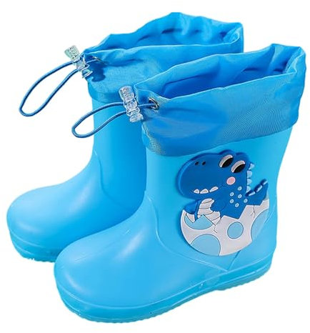 Stivali Pioggia Bambina Bambino con a Dinosauro Stivali Gomma Scarpe da Antiscivolo Impermeabili Gomma da Scarpe Bimba Stivaletti Pioggia Bambino 1-8 Anni
