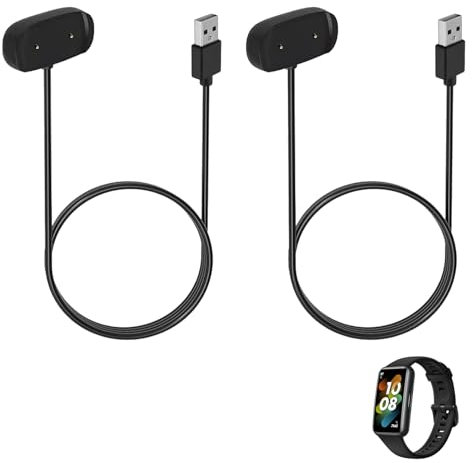 2 Pack USB A Cargador Reloj para Amazfit GTR 2, GTR 2e, GTS 2, GTS 2e, GTS 2 Mini, GTS 4 Mini, Bip 3, Bip 3 Pro, Bip U/U Pro, T-Rex Pro, Cable de Carga, 100 cm, Reloj Inteligente Accesorios