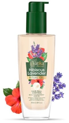 Vatika Naturals Ritual | Hibiscus & Lavender Nourishing Oil | 100 ml | 100% Natural Formula for Hair Growth | Lightweight & Non-Sticky | Daily Use