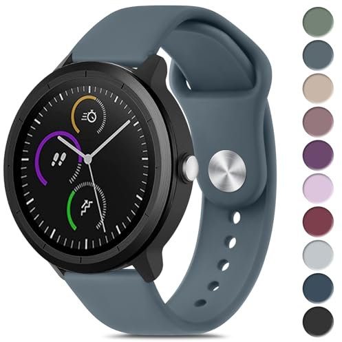 Wanme Armband für Garmin Vivoactive 3/Vivoactive 5, 20 mm Quick Release, weiche Silikonbänder für Garmin Forerunner 245/645/165