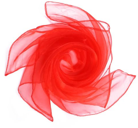 Damen Schals Bandana Halstuch Kopftuch Geschenk Jongliertücher Tanz Tücher Chiffontücher für Halloween Karneval Kostüm Party Zubehör 60 * 60 cm (rot)