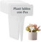 TEICHI 100Pcs Plant Labels, Waterproof Plastic Garden Plant Markers Tags, Reusable Plant Labels for Outdoor Plants Seedlings Potted Herbs Flowers Vegetables (White)