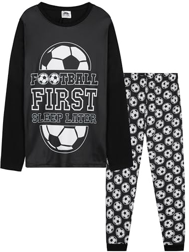 CityComfort Boys Pyjamas Long PJs Set Teens Football or Gaming Nightwear Comfy Loungewear Soft Sleepwear Gifts for Boys