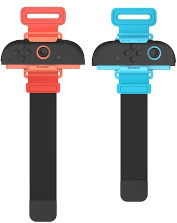Handgelenkband für Switch 2 Controller (2026) J-ust Dance Spiel, Komfortables Wristband für Switch Gamepad, Verstellbarer Handschutz für Sport Gaming Komfort, Long & Short (2er-Packs)