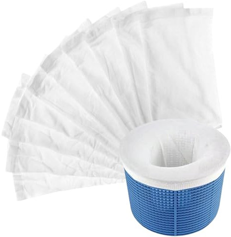 10 Stück Skimmer Socken,Schwimmbad Filter für Skimmer,Pool Zubehör,Filteranlage Netz Wiederverwendbar für Schutz Pumpe,Poolsocken,Filtersocken Filter Skimmer,Skimmernetz für Entfernt Gras Blätter