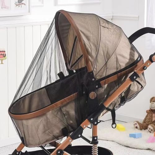 NINESPRING Insektenschutz Kinderwagen, Universal Moskitonetz Kinderwagen, fliegennetz Kinderwagen, Mückennetz für Buggy Schutz vor Wespen & Stechmücken, Reißfest & Waschbar, Schwarz
