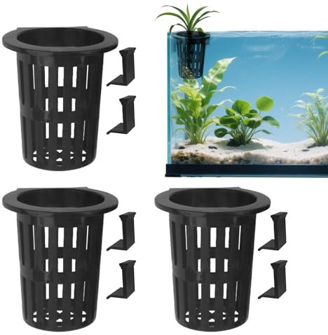 Aquarium Pflanzenhalter - Top Hanging Fish Tank Plant Topf | Fischtank Aquaponic Pflants Anbau und Aqua -Scape Dekorationen | Aquariumpflanzen Korb | Wasserverzierungen für Aquaponik