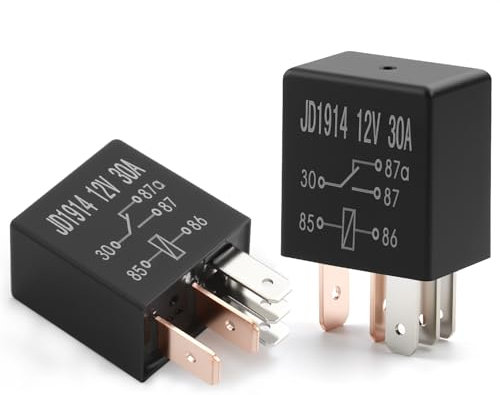 2-5 Pack Relays 4-5 Pin 30A 40A 12V Multi-Purpose Automotive Truck Heavy Duty Standard Kit for Car Motorcycle Compatible With Mondeo JD1912 JD1914 Relay (5 Pin 30A Relay(2pcs))