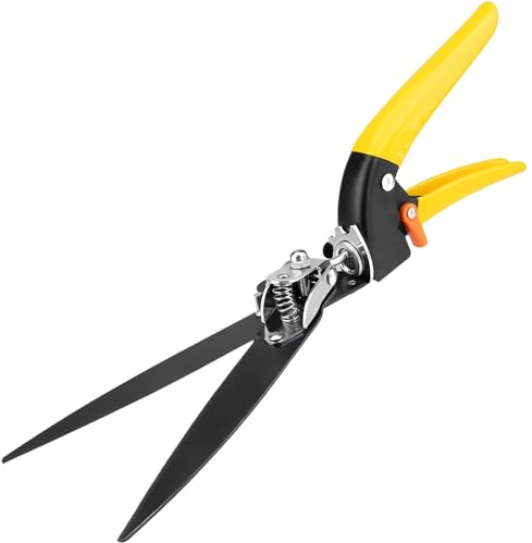 Houbobo Garden Grass Shears, Extra Sharp Edging Shears, Hand Lawn Grass Clippers, Less Effort - Garden Scissors for Men & Women