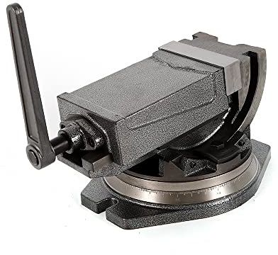Tornillo de banco de la máquina giratoria de 125 mm tornillo de banco de trabajo máquina de precisión rectificado fresado herramienta taller, precisión de 360 grados base giratoria pilar radial