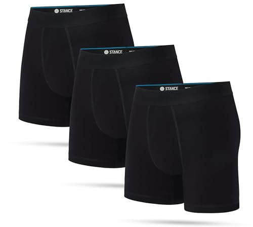 Stance Boxer Brief Underwear 3-Pack for Men, Black, S | Combed Cotton Blend, Lightweight, Breathable, Easygoing Casual Comfort, More Brief for the Buck