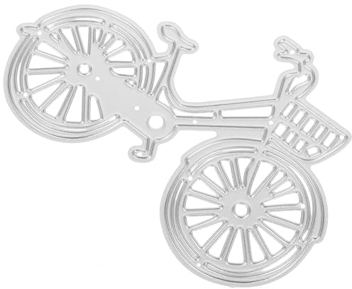Cabilock Metall Stanzform Fahrrad Filigran für Scrapbooking Fotoalben Papierkarten Langlebiges Schneidwerkzeug für Selbstgemacht Bastelarbeiten