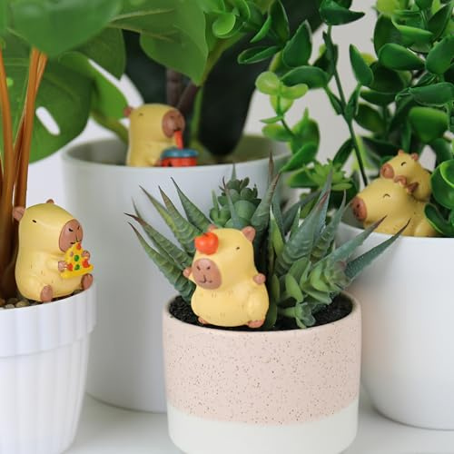 Capybara Pflanzenmarker, niedliche Blumentopf-Etiketten für Innen- und Außenpflanzen, Gartenmarker für Kräuter, Sukkulenten und Zimmerpflanzen, lustiges Geschenk für Pflanzenliebhaber