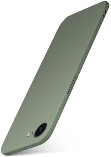 moex für iPhone 17e Hülle Ultra Dünn, Schutzhülle mit erhöhtem Kameraschutz, Slim Cover Hardcase Backcover, Dünnste Handyhülle Minimalistisch Alpha Case, Matt Oliv