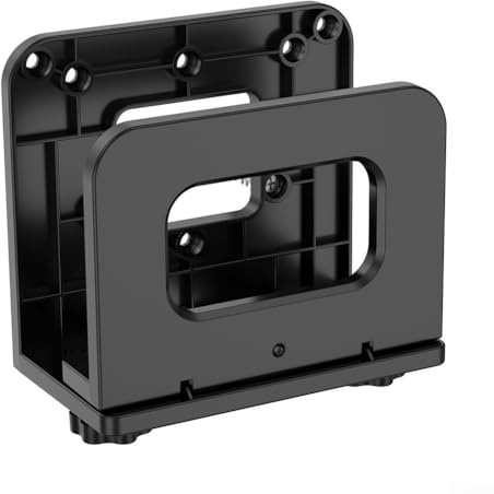 Adjustable ABS Wall Mount Shelf for Small Devices/, Space Saving Holder for Cable Box Modem Router for media Player for mini PC/, Compatible Behind TV Monitor Stand/, Black/
