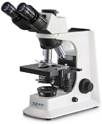 KERN Optics Hochwertiges Phasenkontrastmikroskop, Trinokular Tubus, Infinity E-Plan/Plan, Weiß/Schwarz, 4x/10x/40x/100x Objektiv, 20W Halogen, Durchgestrah