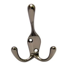 diy4u 2 x Black Nickel Triple Hat and Coat,Bathroom Hook, with screws