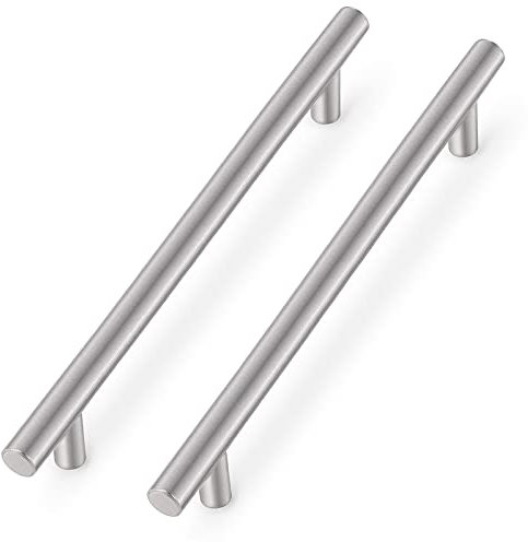 Probrico 10 Pack Hole Center 256mm Modern Kitchen Cabinet Handle Bedroom Drawer Pull Furniture Cupboard Knobs Brushed Nickel