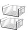 Sylon 2 x Hanging Basket Organiser, Hanging Under Shelf Storage Basket for Kitchen Cupboards, Cabinets, Shelves, Low Furniture (Black)