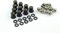 Screws4Bikes | 10x Verkleidungsschrauben M5x16 mit Gummimuttern für Motorrad | Edelstahlschrauben | für Windschild, Scheibe und Verkleidung