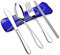 Inception Pro Infinite Porta Cubiertos de Viaje - sin Cubiertos - Estuche - Estuche de Viaje - Tela - Picnic - Camping - Idea de Regalo Original - Azul